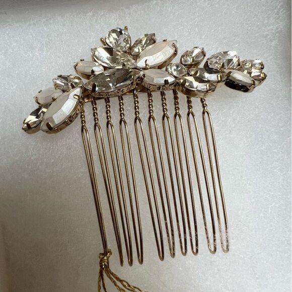 Brides and Hairpins Vasiliki Hand-Wired Crystal Branch Comb Gold NEW MSRP $115 - Picture 4 of 7